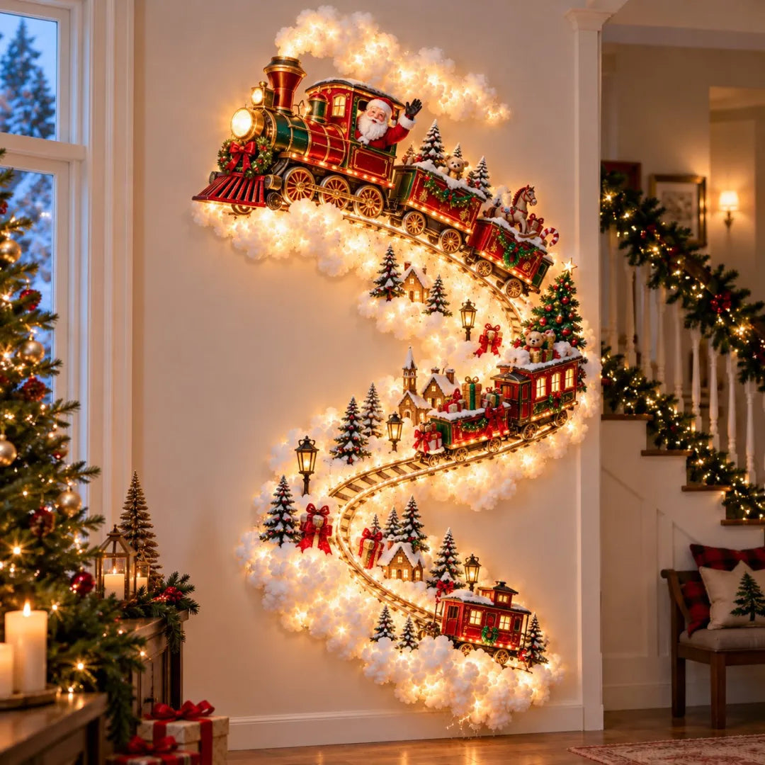 💯 Last day 49% OFF - 🎄 ChristmasMagic Trail WallLight | Christmas Wall Hanging Decor