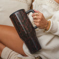 40oz Travel Tumbler with Handle, Stainless Steel Vacuum Insulated Coffee Mug