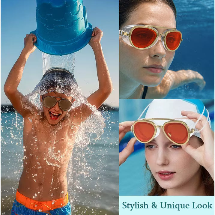 🏆2026 HOT SALE⚡ 50K+ SOLD! 🏆 Anti Fog Swimming Goggles - Stealth Sleek Full-View Athletic Eyewear
