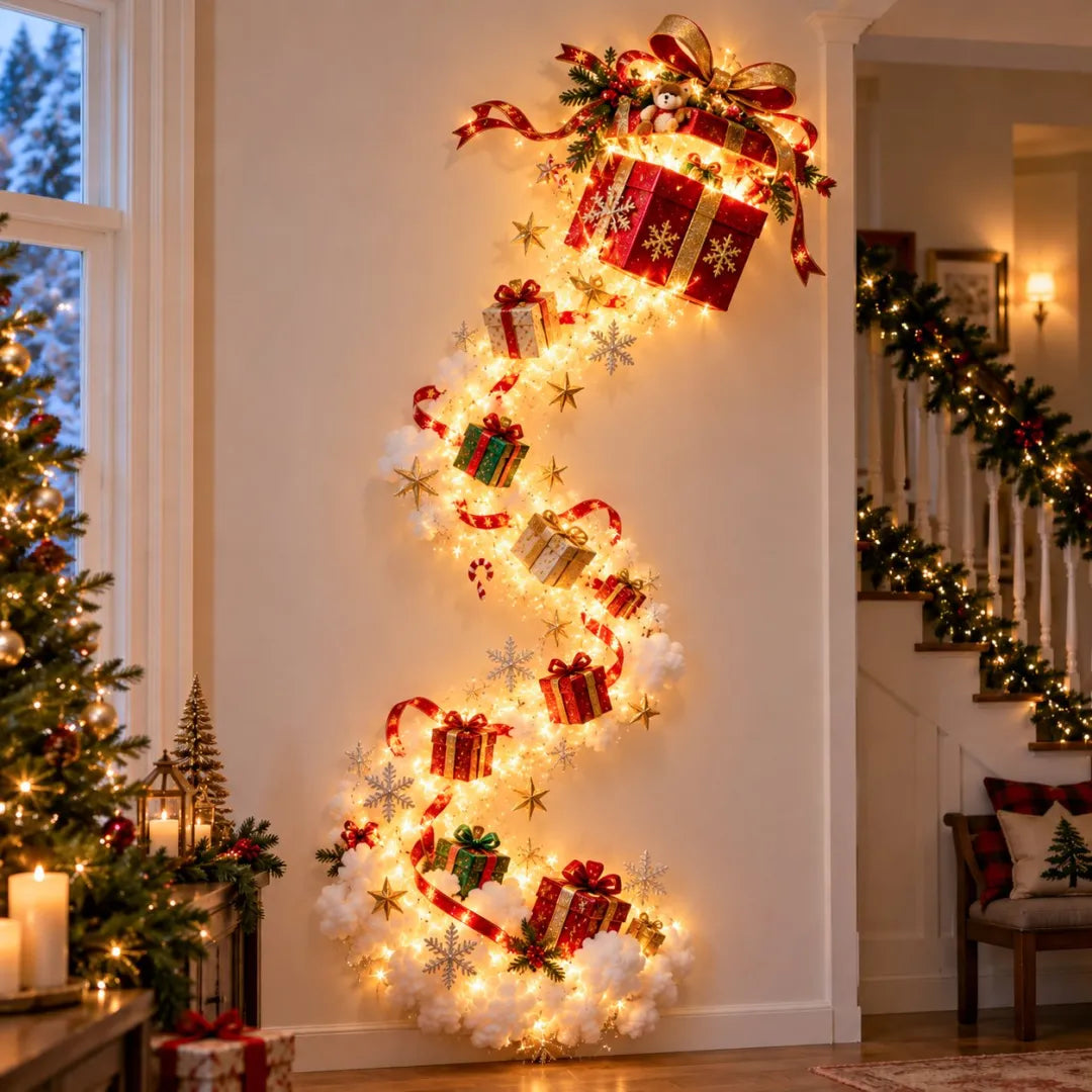 💯 Last day 49% OFF - 🎄 ChristmasMagic Trail WallLight | Christmas Wall Hanging Decor