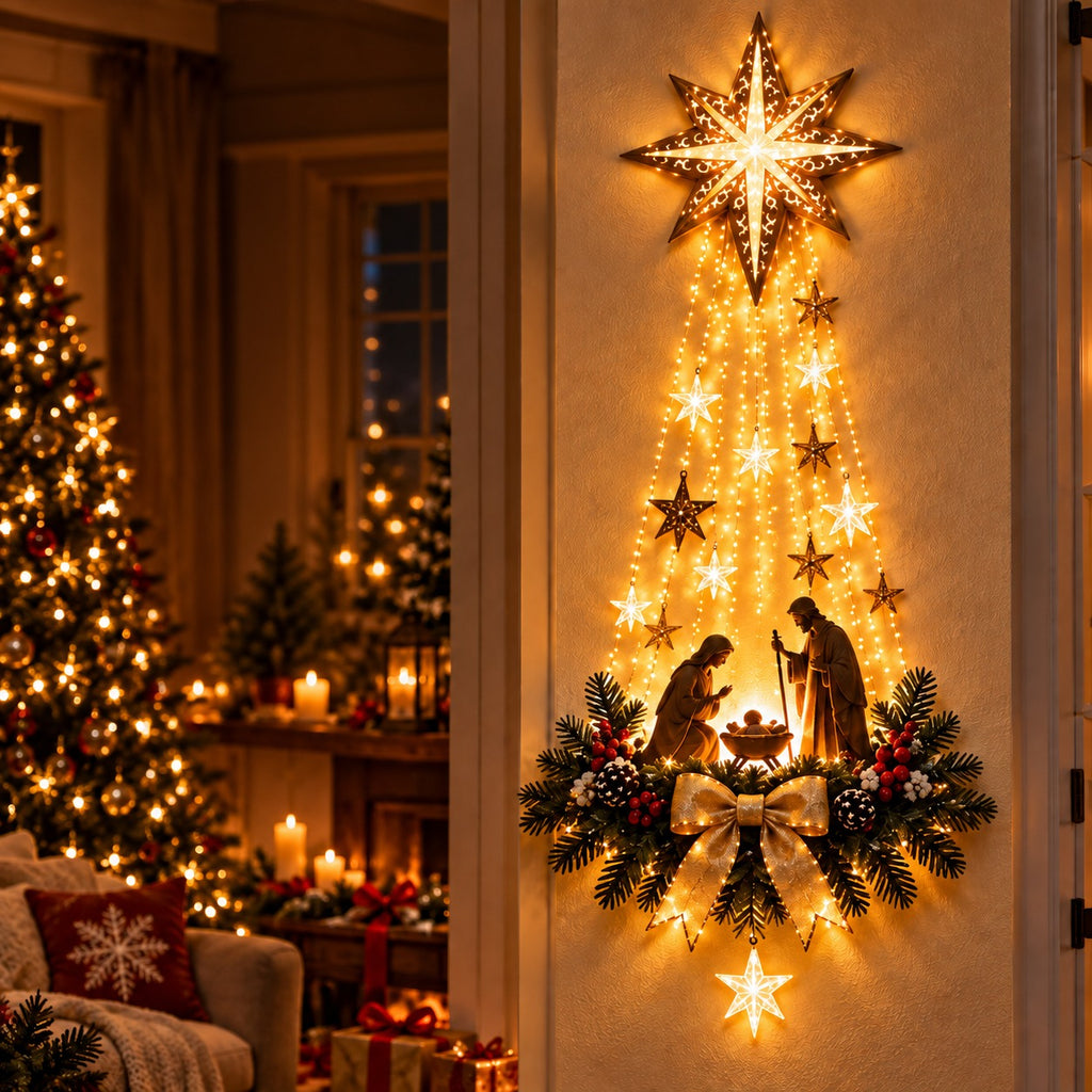 💯 Last day 49% OFF - 🎄 ChristmasMagic Trail WallLight | Christmas Wall Hanging Decor