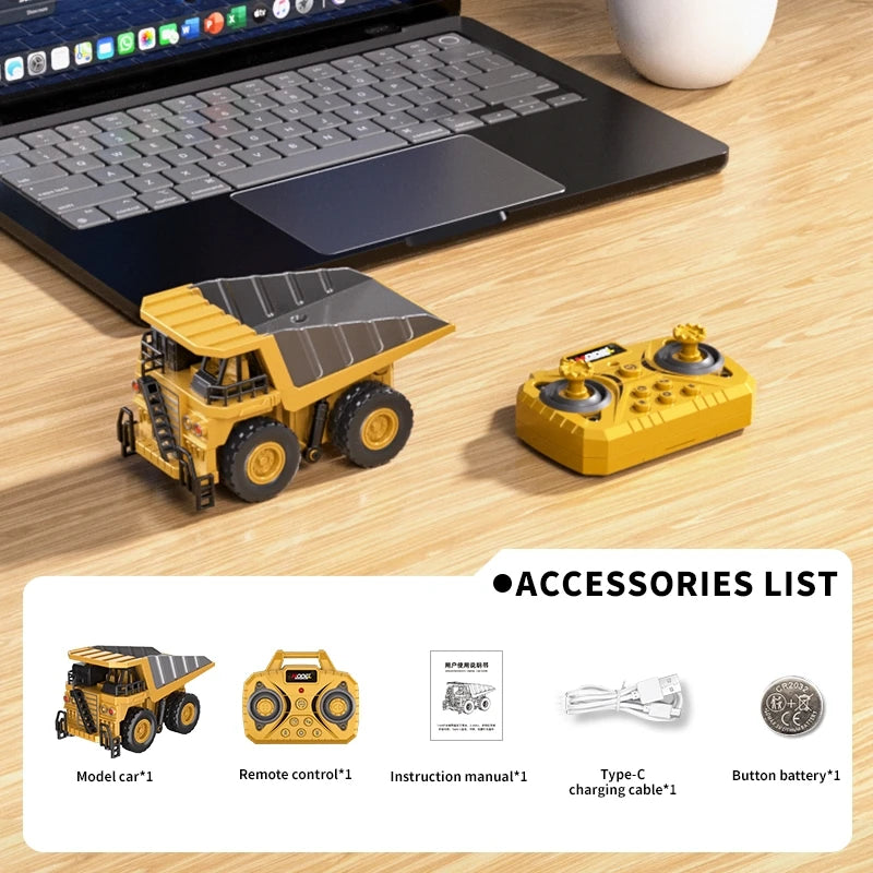 🏆2026 HOT SALE⚡ 5K+ SOLD! 🏆Desktop Mini Dieel Remote Control Forklift Crane Model Toy