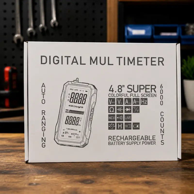 True RMS 6000-Count Smart Digital Multimeter – USB Rechargeable NCV Voltage Tester