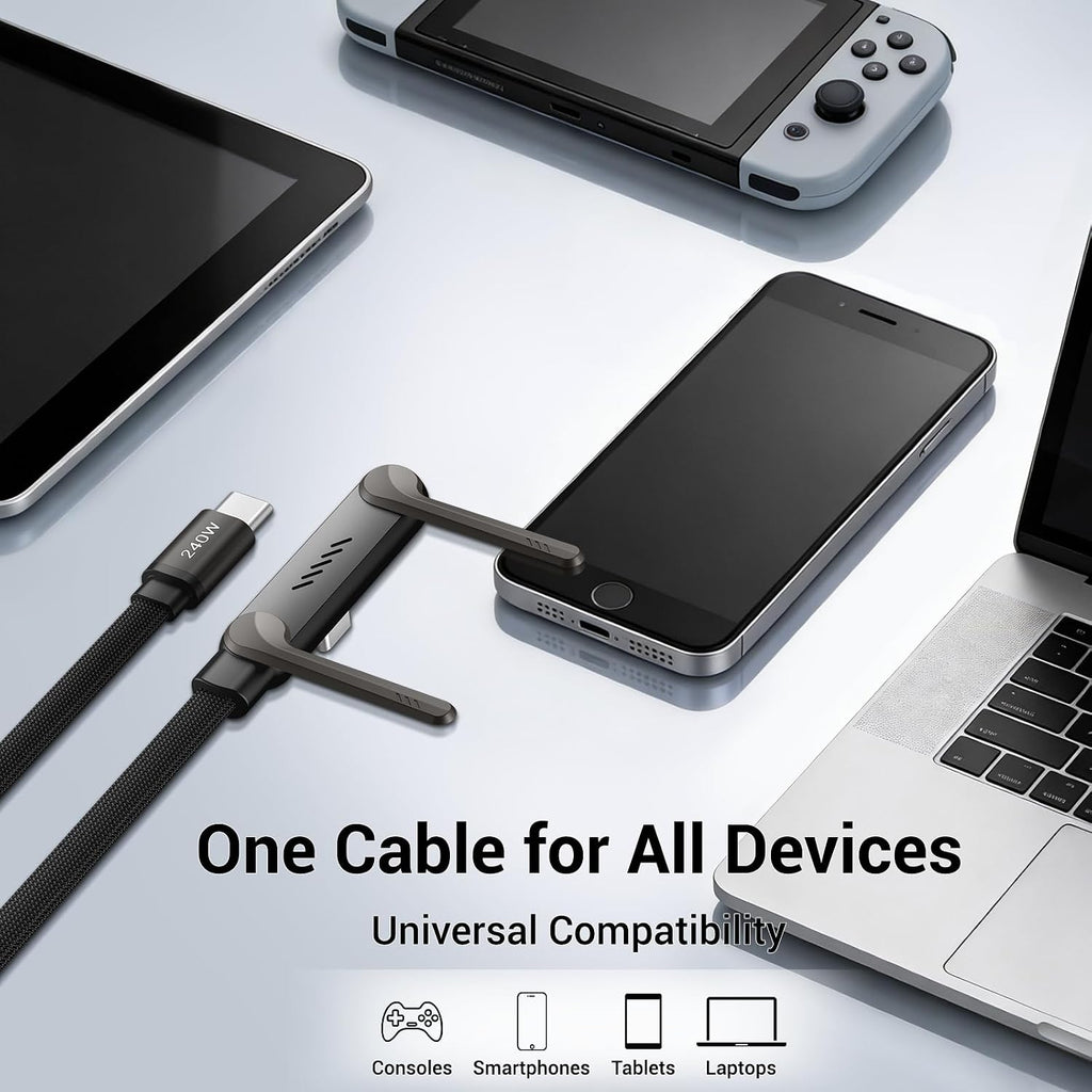 🌸BUY 1 GET 1 FREE Today!!💗 2-in-1 Charging Cable – Built-In Foldable Stand For Hands-Free Charging