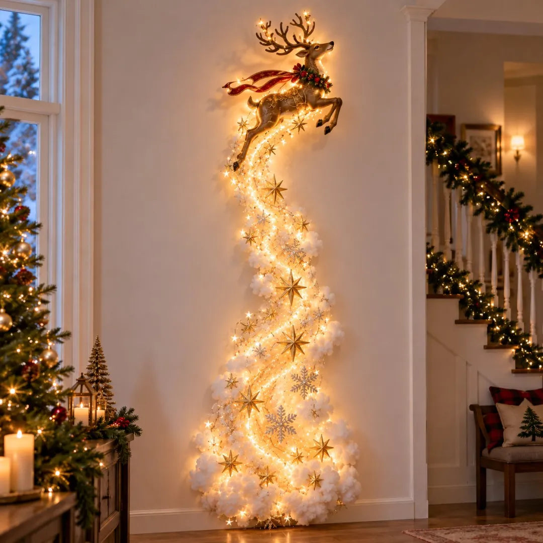 💯 Last day 49% OFF - 🎄 ChristmasMagic Trail WallLight | Christmas Wall Hanging Decor