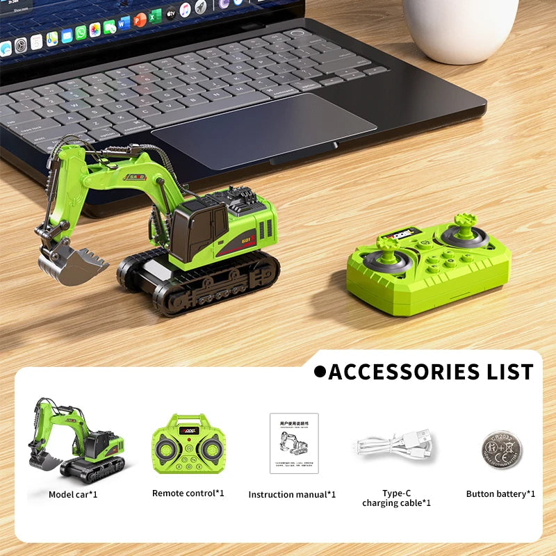 🏆2026 HOT SALE⚡ 5K+ SOLD! 🏆Desktop Mini Dieel Remote Control Forklift Crane Model Toy