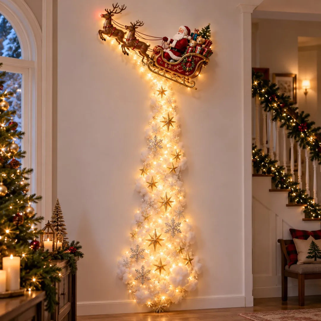 💯 Last day 49% OFF - 🎄 ChristmasMagic Trail WallLight | Christmas Wall Hanging Decor