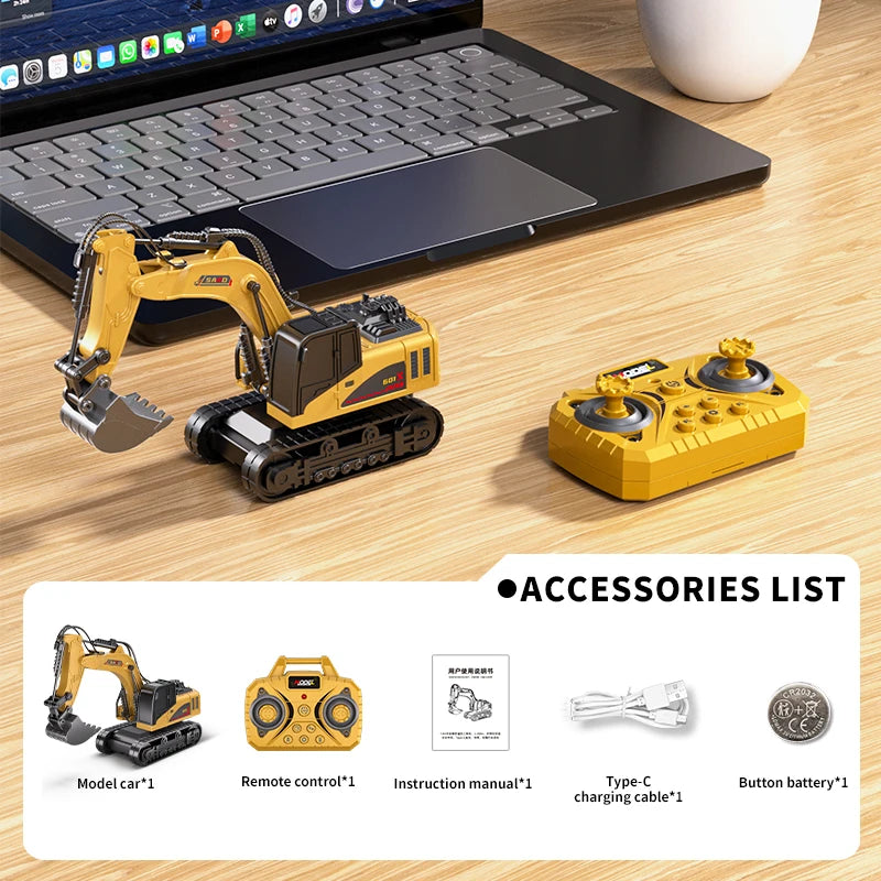🏆2026 HOT SALE⚡ 5K+ SOLD! 🏆Desktop Mini Dieel Remote Control Forklift Crane Model Toy